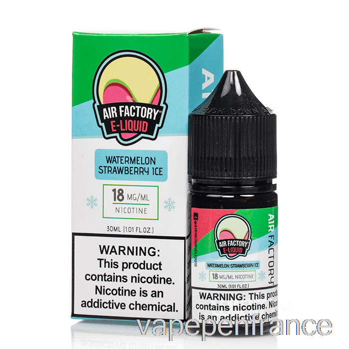 Glace à La Fraise Et à La Pastèque - Sels D'usine D'air - Stylo Vape 30 Ml 18 Mg